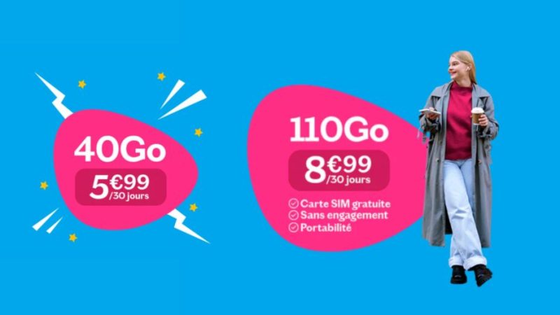 Ces forfaits 40 Go et 110 Go sur le réseau Orange sont à moins de 6 € et 9 € par mois