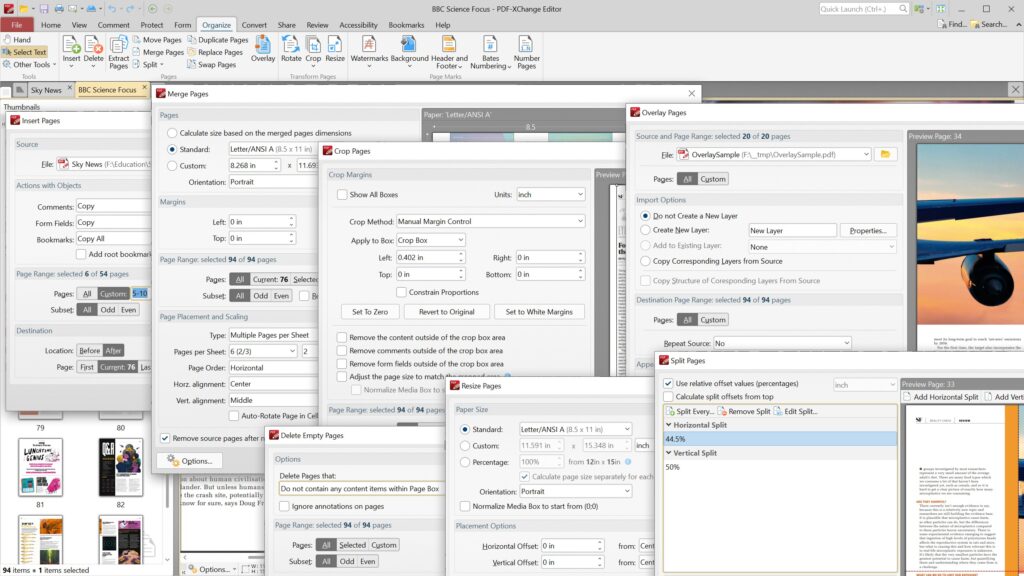 PDF-XChange Editor provides many free tools