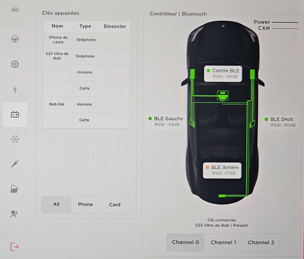 Il y a 4 contrôleurs Bluetooth sur une Tesla Model Y.