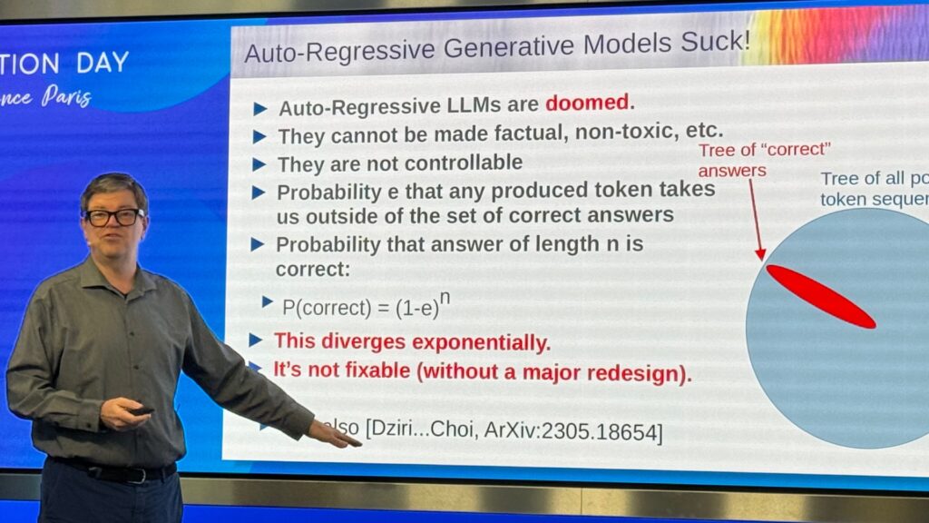 For Yann Le Cun, autoregressive models “are zero”.  // Source: Numerama