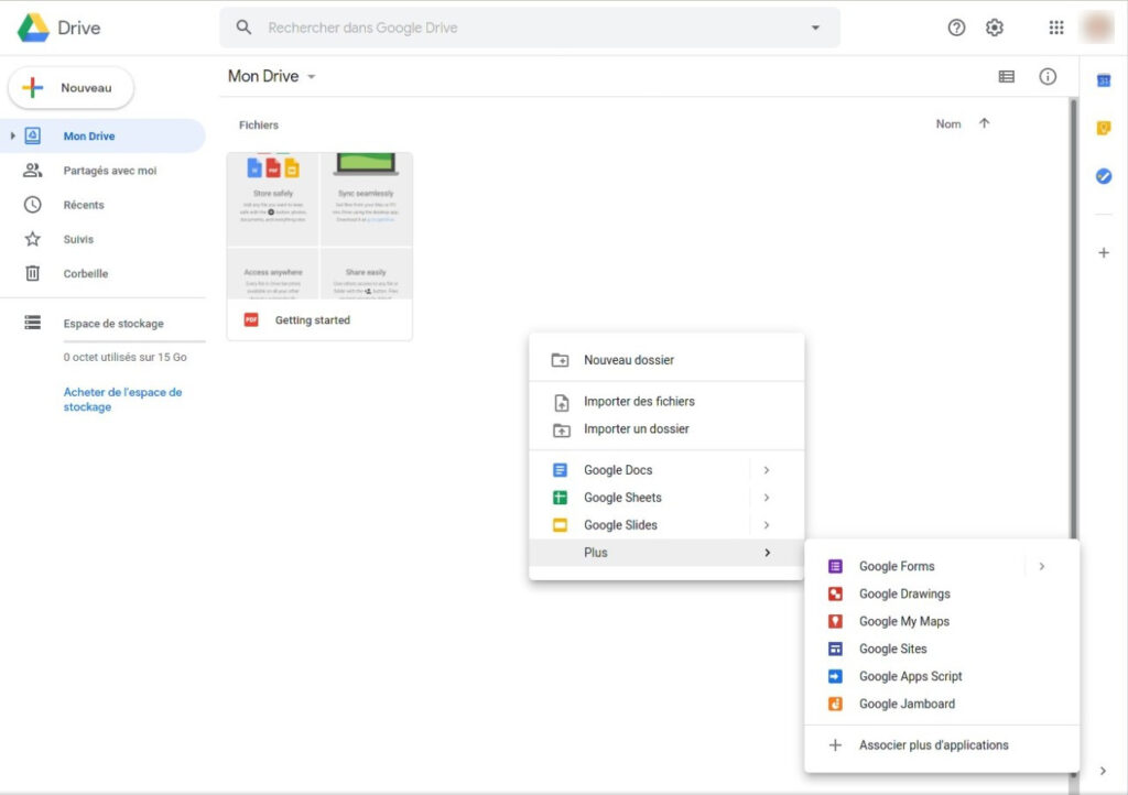 Google Drive est le service de stockage cloud de Google, mais aussi une suite bureautique complète en ligne