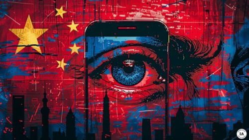 La Chine est accusée de cyberespionnage par le Royaume-Uni.  // Source : Numerama avec Midjourney