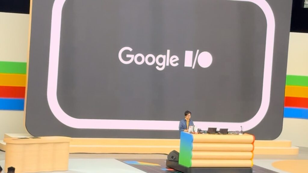 Google I/O 2024 depuis Mountain View; // Source : Numerama