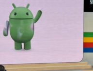 Le logo d’Android pendant la Google I/O 2024. // Source : Numerama