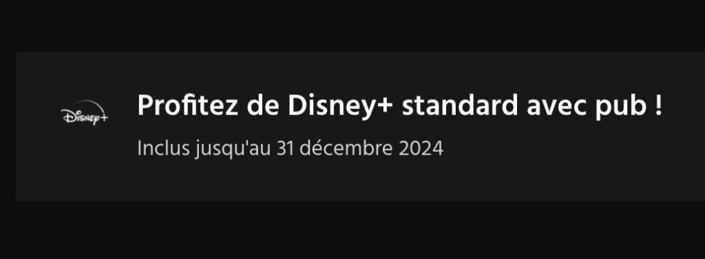 The Disney+ offer in Canal+ // Source: Screenshot