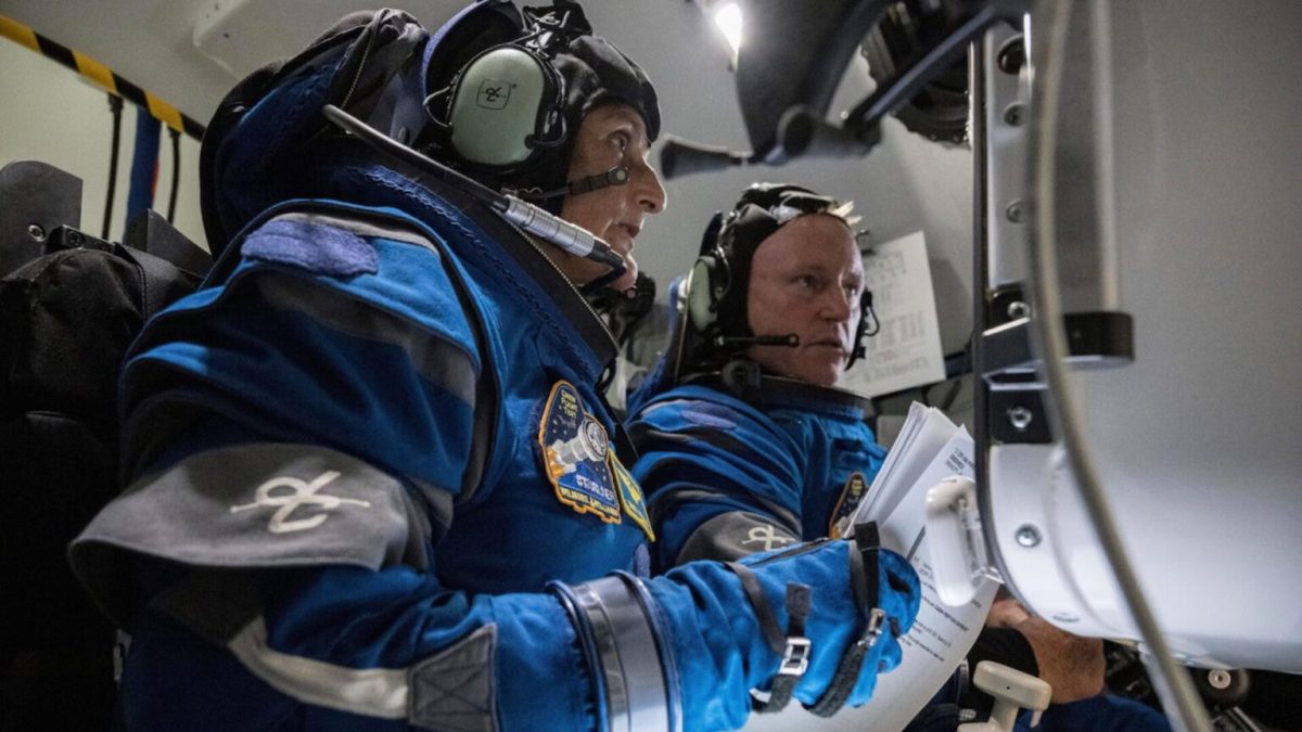 Butch Willmore et Suni Williams, les deux astronautes à bord de Starliner. // Source : NASA