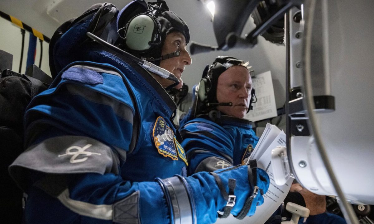 Butch Willmore et Suni Williams, les deux astronautes à bord de Starliner. // Source : NASA