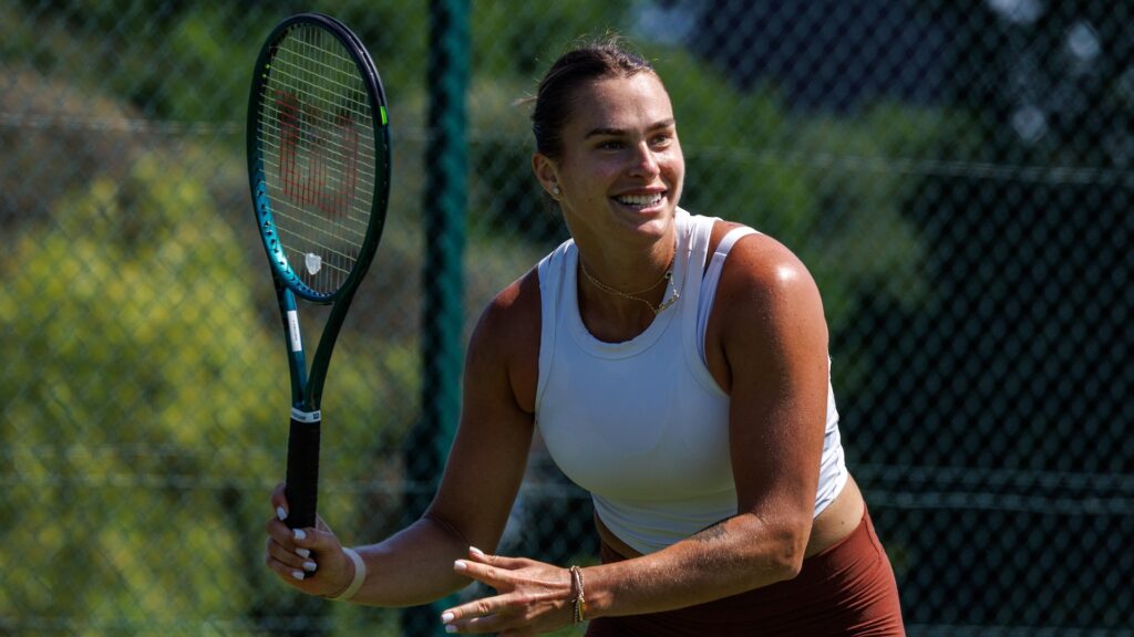 Aryna Sabalenka à Wimbledon // Source : Twitter Wimbledon