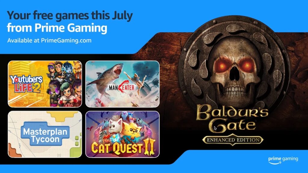 Amazon Prime Gaming July 2024 Lineup Featuring 6 Exciting Games