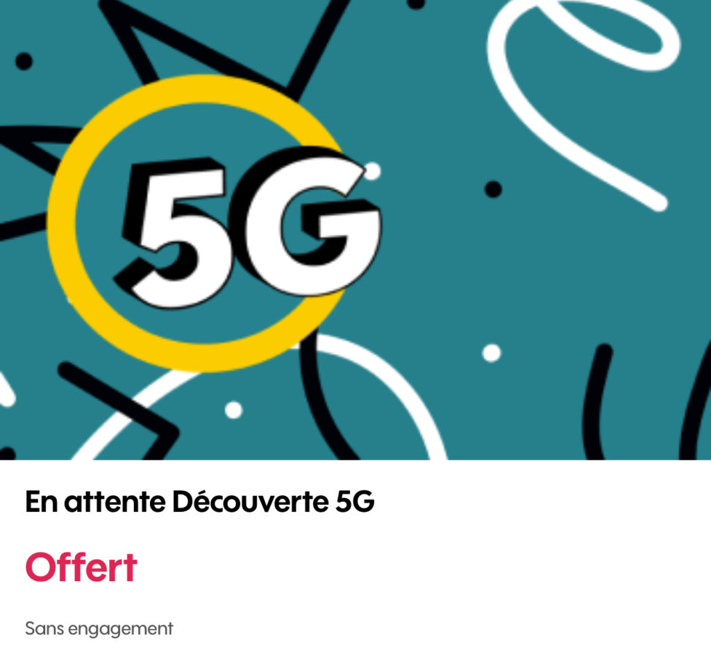 In your Orange/Sosh customer area, the 5G Discovery option appears after the request.
