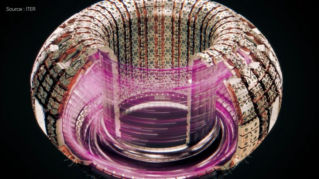 Le plasma circule au sein de la chambre à vide du tokamak. // Source : ITER