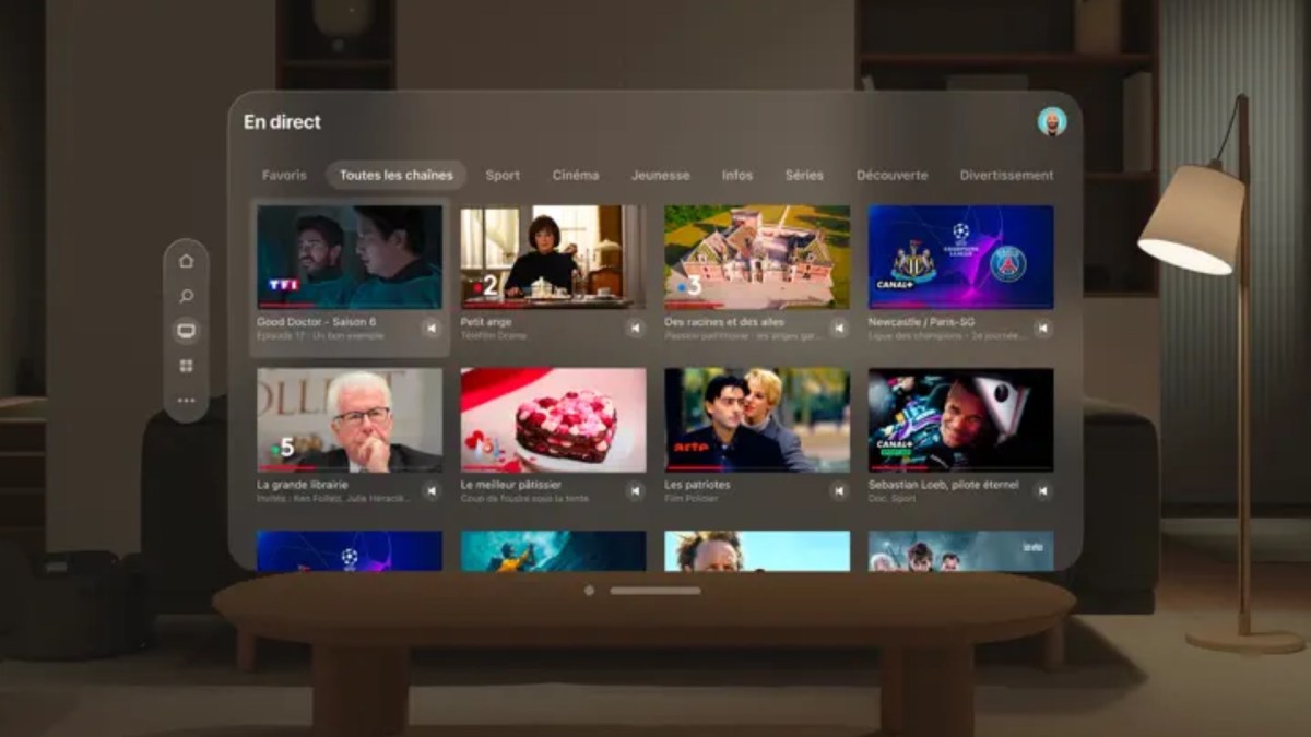 myCANAL pour Apple Vision Pro. // Source : Apple