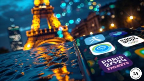 Les meilleures apps pendant les Jeux olympiques Paris 2024. // Source : Numerama, avec Midjourney