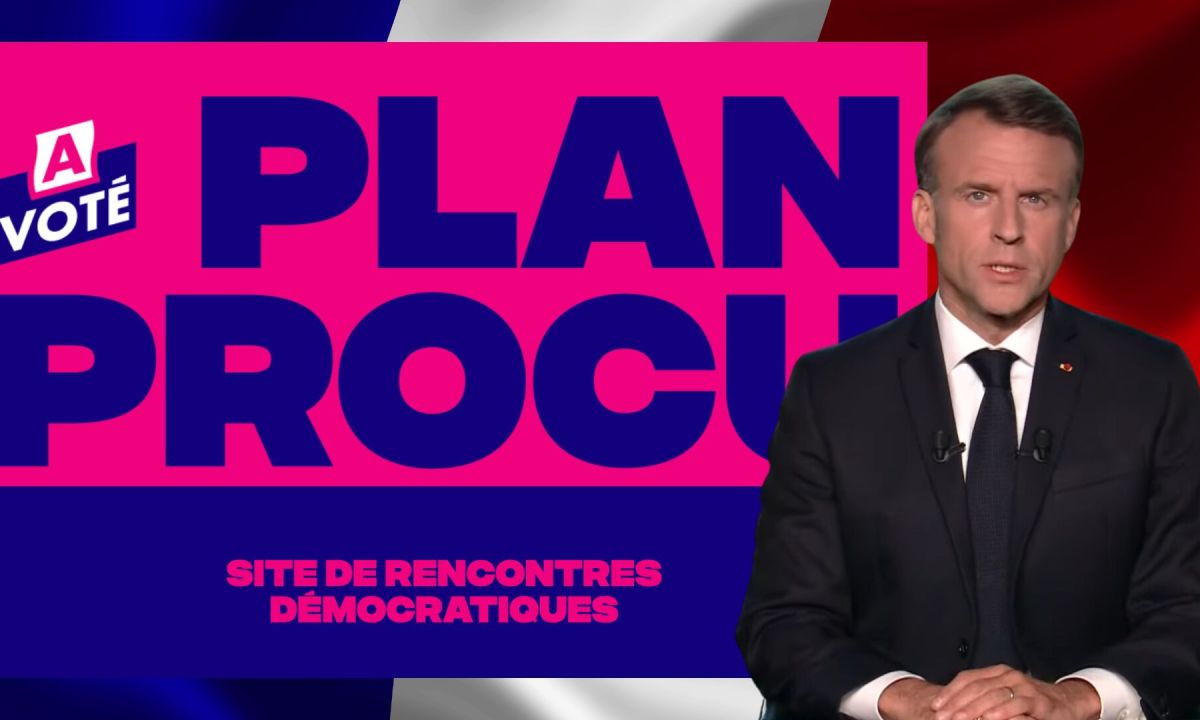 Plan Procu est critiqué pour ses liens avec Emmanuel Macron // Source : Capture d'écran et montage Numerama