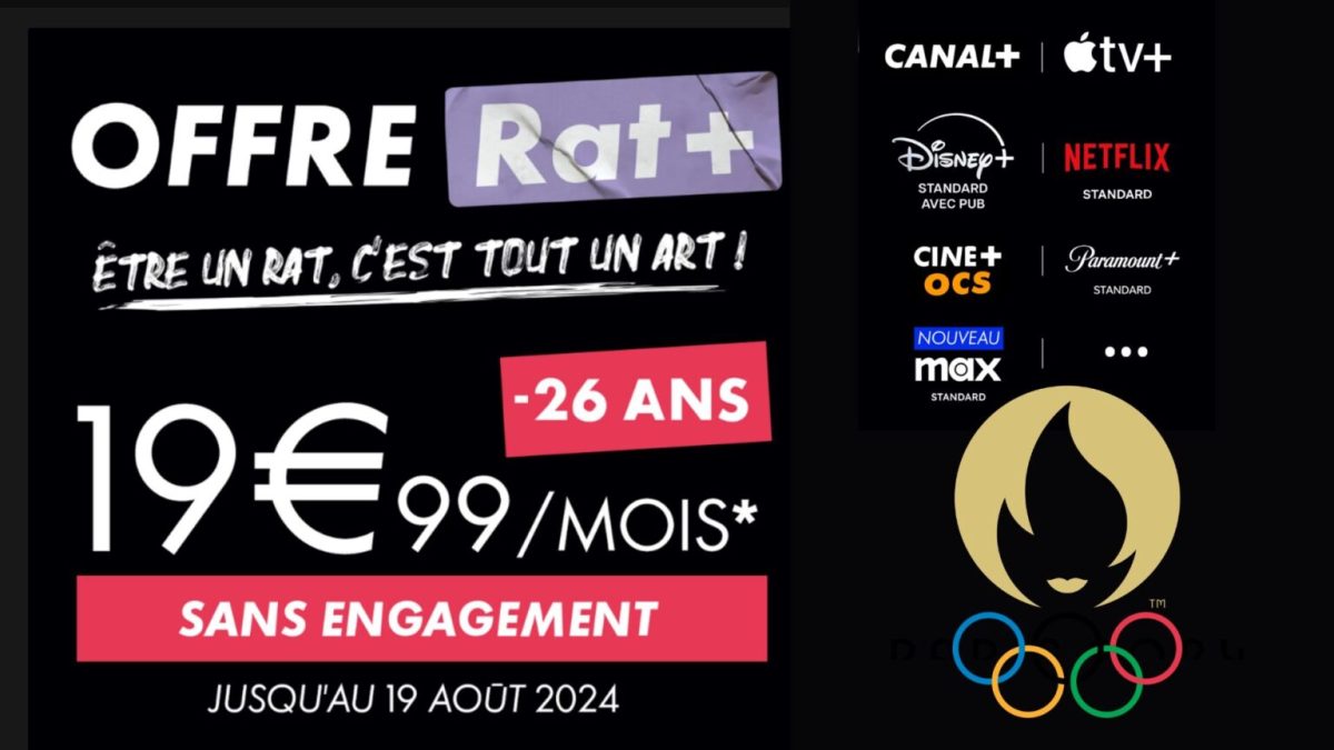 Rat+ Canal + JO Paris // Source : Montage Numerama