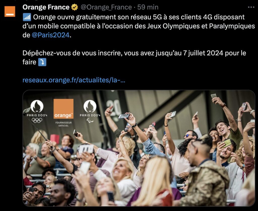 Orange communicated on its special 5G site on June 28.