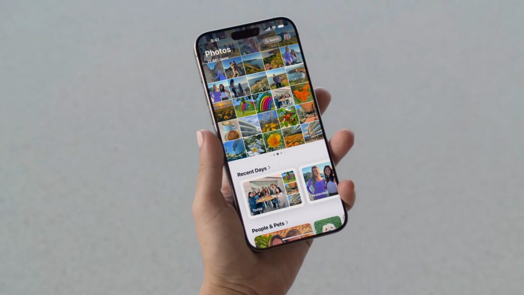 La nouvelle application Photos dans iOS 18 // Source : Capture d'écran Numerama