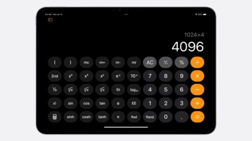 Les nouvelles calculatrices pour iPad // Source : Capture d'écran Numerama