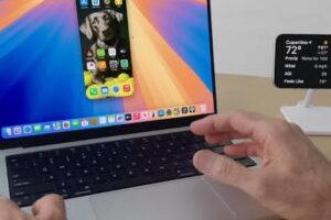 La fonction iPhone Mirroring de macOS Sequoia // Source : Capture d'écran Numerama