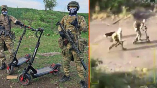 L'armée russe s'équipe en trottinette électrique. // Source : Telegram / X / Numerama