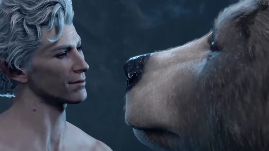 Scène de sexe avec un ours dans Baldur's Gate 3 // Source : Capture YouTube