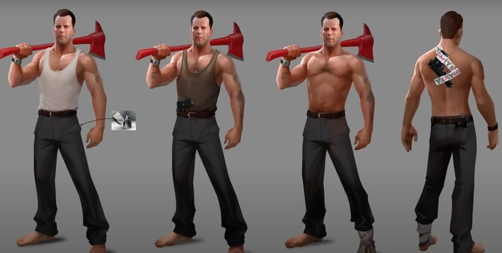 Potential John McLane skins for Fortnite. // Source: Numerama