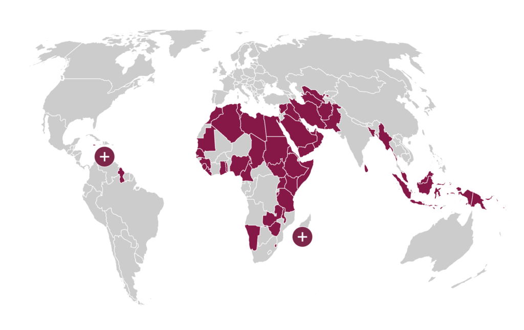 Carte des pays criminalisant les personnes LGBT