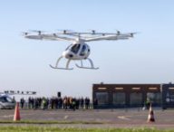 Les Volocity de Volocopter en démo à sa base de Pontoise // Source : Volocopter, réutilisation autorisée pour la presse