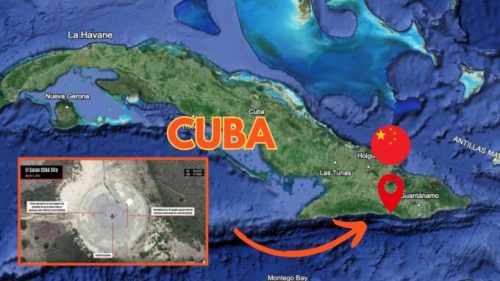 La Chine a installé des bases d'écoutes à Cuba.  // Source : Google Earth / Numerama
