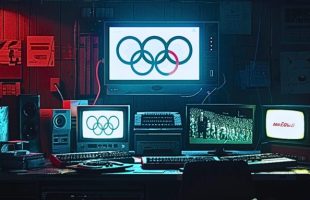 Les hackers militants vont cibler des sites liés aux JO 2024. // Source : Numerama avec Midjourney