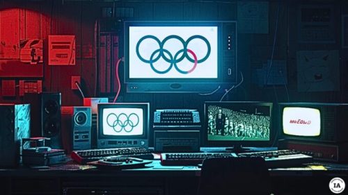 Les hackers militants vont cibler des sites liés aux JO 2024. // Source : Numerama avec Midjourney