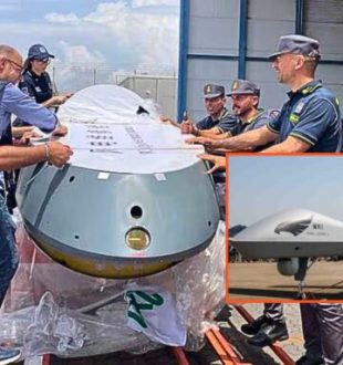 Le drone chinois saisi par les douanes italiennes. // Source : Guardia di Finanza