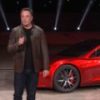 Elon Musk lors de la première apparition du Roadster. // Source : Live Tesla