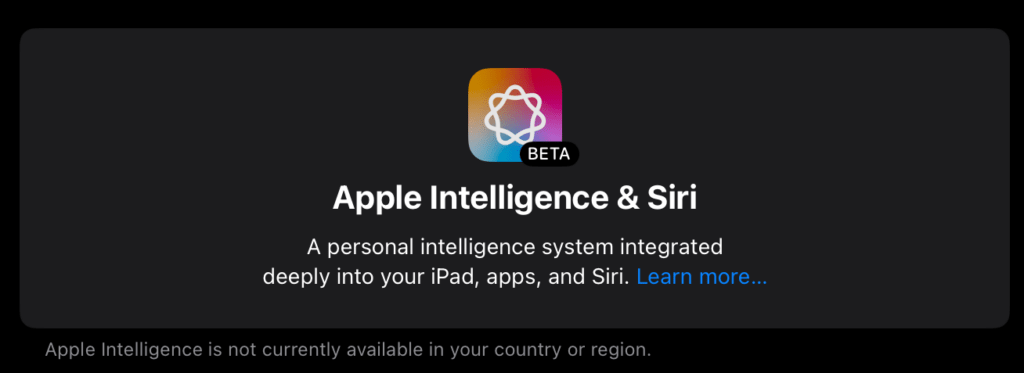 Apple Intelligence est bloqué par défaut dans l'UE.