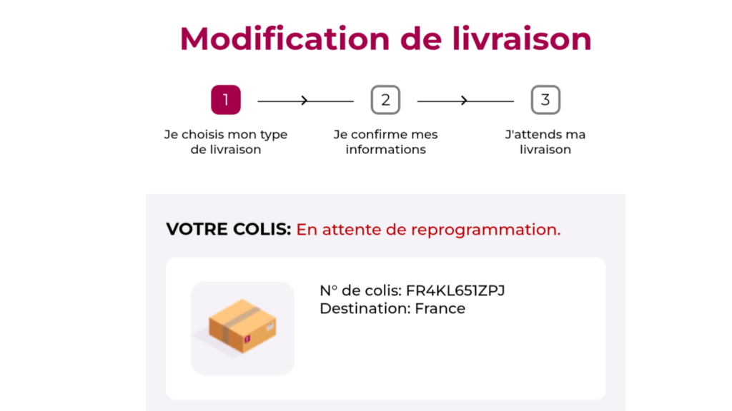 Le faux site Mondial Relay. // Source : Numerama