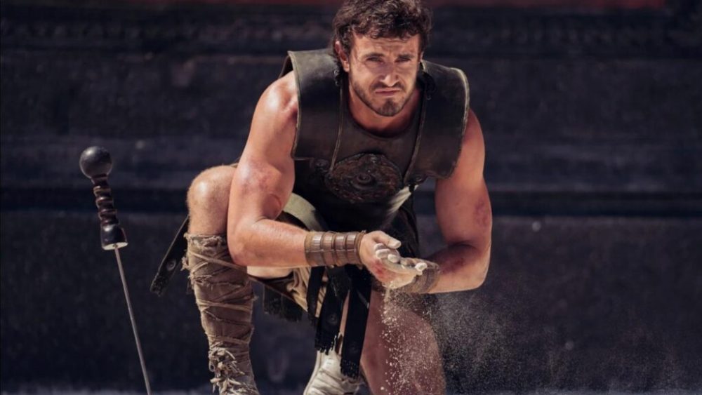 Paul Mescal dans l'arène de Gladiator 2. // Source : Paramount