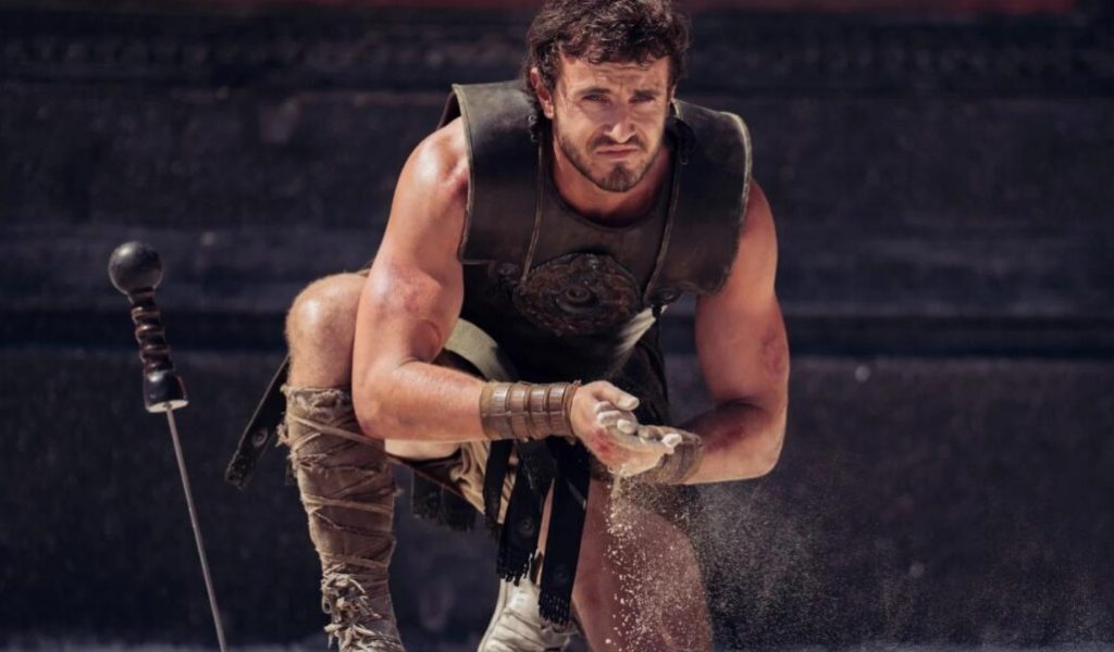 Paul Mescal dans l'arène de Gladiator 2. // Source : Paramount