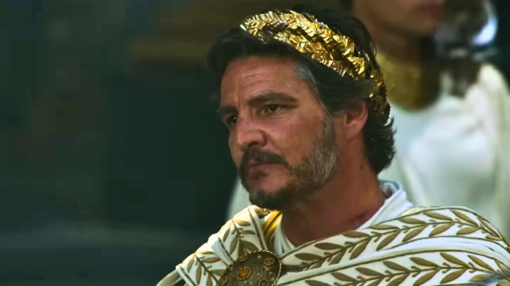 Pedro Pascal, toujours au top dans Gladiator 2. // Source : Paramount