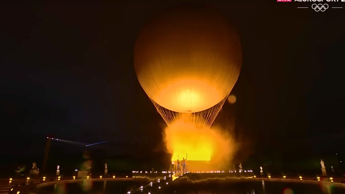 La vasque lors de la cérémonie d'ouverture. // Source : YouTube / Eurosport