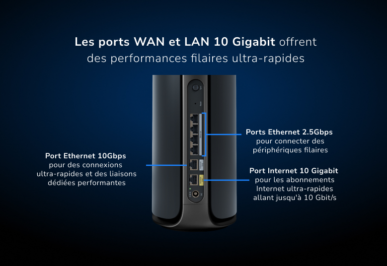 Les ports du Orbi Série 970 // Source : NETGEAR