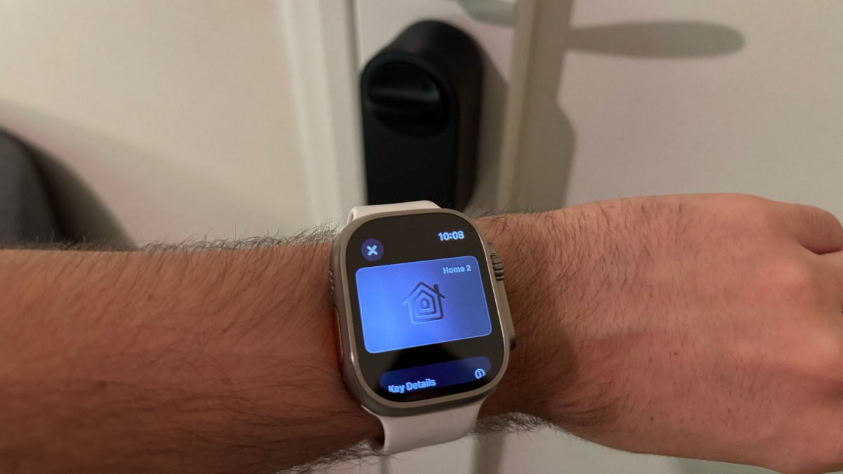 La clé Home Key sur Apple Watch, avec l'Aqara U200. // Source : Numerama