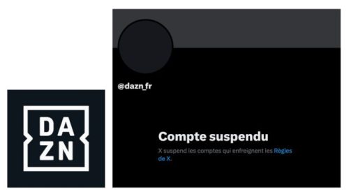 Le compte DAZN suspendu sur Twitter. // Source : Numerama