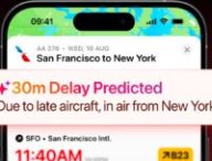 Le prédicteur de retard de Flighty sur iPhone. // Source : Flighty