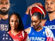 La France affonte les États-Unis au basket olympique. // Source : X