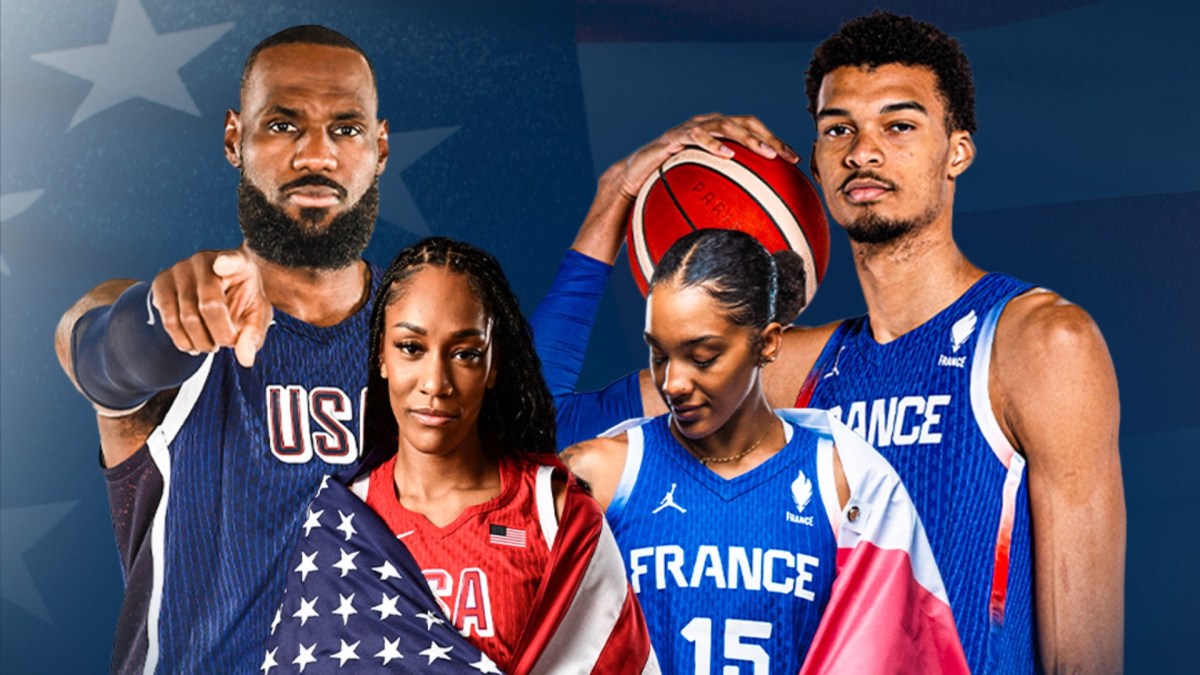 La France affonte les États-Unis au basket olympique. // Source : X