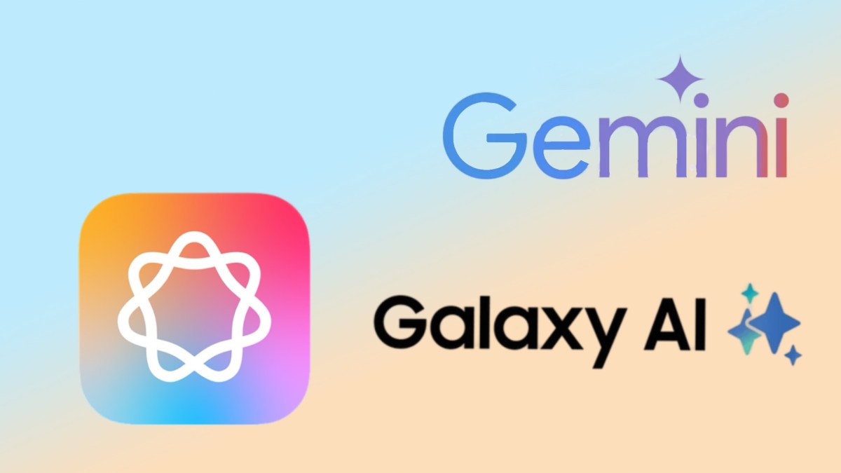 Les logos d'Apple Intelligence, Google Gemini et Samsung Galaxy AI // Source : Numerama