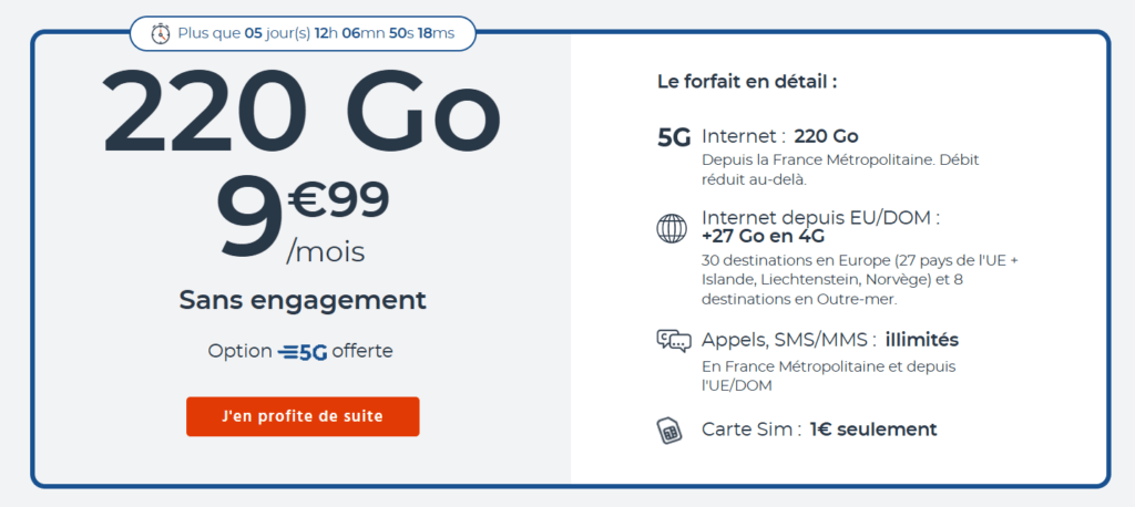 Forfait 5G Cdisocunt Mobile