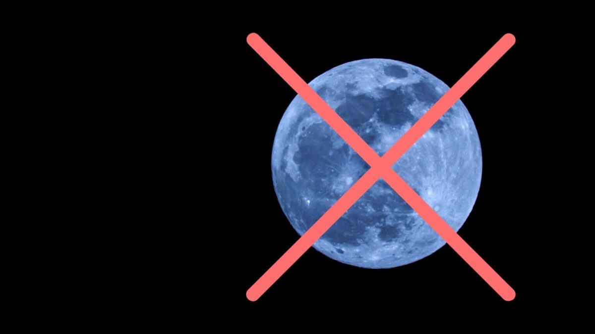 La « super Lune bleue » n'a pas de sens en astronomie. // Source : Montage Numerama réalisé avec Canva