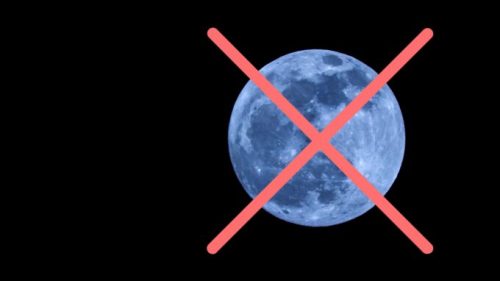 La « super Lune bleue » n'a pas de sens en astronomie. // Source : Montage Numerama réalisé avec Canva