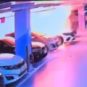 Incendie d'une Mercedes EQE dans un parking en Corée // Source : Capture vidéo de sécurité